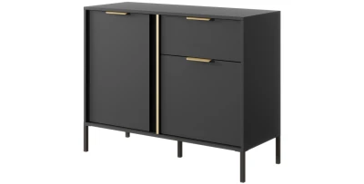 Kommode LARS 103 cm 2d1s Anthrazit 