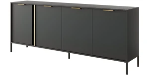 Sideboard  LARS 203 cm 4d Anthrazit Kommode