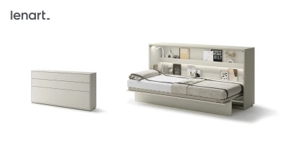 Wandklappbett Bed Concept BC-06 90x200 Schrankbett Horizontal Lenart Gästebett Kashmir