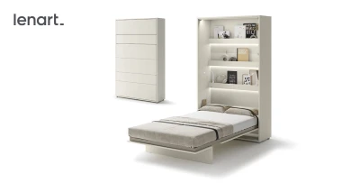 Wandklappbett Bed Concept BC-02 120x200 Schrankbett Vertikal Lenart Gästebett Kashmir