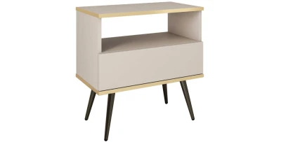 Nachttisch Oro 54x59x39 cm sandbeige