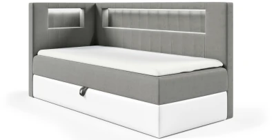 Boxspringbett Gold 3 80x200 Einzelbett mit Bettkasten kontinentales Bett