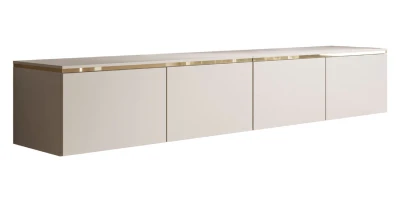 RTV-Schrank hängend Celine 200 cm Kaschmir mit LED-Beleuchtung