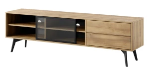 TV-Lowboard Slide RTV 180 mit optionale LED-Beleuchtung Eiche