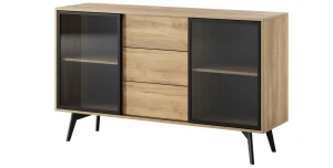 Kommode Slide KSZ 154 mit optionale LED-Beleuchtung Eiche