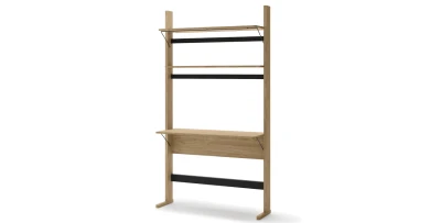 Regal/Schreibtisch OLLIE OL-04  108x193x40 cm Eiche geölt 