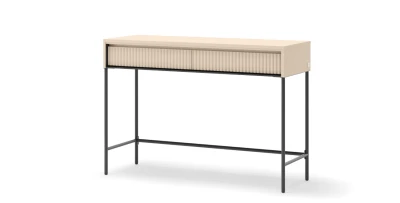 Moderner Schminktisch TREND TS-09 (112 cm) mit Rillenfront – Sandbeige