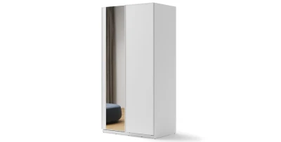 Kleiderschrank MAXI MX-01 mit LED-Beleuchtung Schiebeschrank 2d 120 weiß 