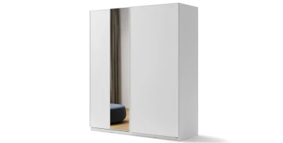 Kleiderschrank MAXI MX-04 mit LED-Beleuchtung Schiebeschrank 2d 200 weiß  