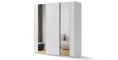 Kleiderschrank MAXI MX-05 mit LED-Beleuchtung Schiebeschrank 3d 220 weiß   