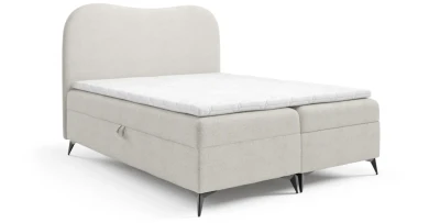Boxspringbett Ambra 140x200 (Bonell-Matratze und Topper), mit zwei Bettkästen für die Bettwäsche  