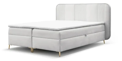Boxspringbett Fandy 140x200 (Bonell-Matratze und Topper), mit zwei Bettkästen für die Bettwäsche   