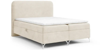 Boxspringbett Gomez 140x200 cm (Bonell-Matratze und Topperr), mit zwei Bettkästen für die Bettwäsche 