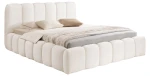 Weitläufiges Kingsize Bett Micandi 180x200 cm im hellen Catch Me (Bouclé) Material in einer luxuriösen Raumgestaltung.