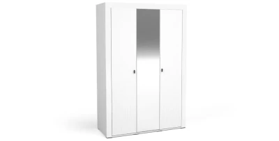 Kleiderschrank mit Spiegel Mossa MO2 Weiß 