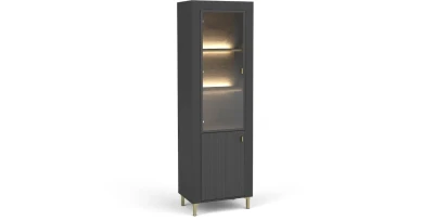 Vitrine mit LED-Beleuchtung Mossa MO3 Schwarz