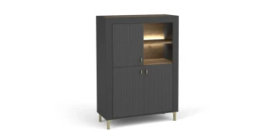 Kommode mit LED-Beleuchtung Mossa MO5 Schwarz