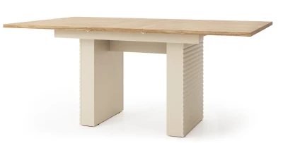Ausziehtisch Esstisch TILA TI6 140-180 cm Kaschmir Geölte Eiche, Geriffelte Details