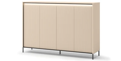 XXL Garderobenkommode Sideboard TREND TG-04 153cm – Sandbeige & Japandi – LED