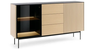 Kommode ORTA KSZ-157 Eiche Vincenza mit LED – Holzoptik