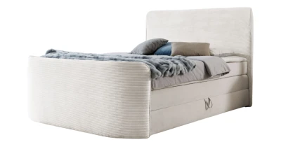Boxspringbett Plaza 180x200 in Cord mit Stauraum