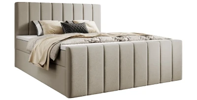 Modernes Boxspringbett BURSA I 140x200 cm inkl. Topper & Stauraum