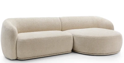 Modulares Ecksofa NOBO 2L/2P+OTR , abgerundete Formen