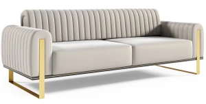 3-Sitzer Sofa Designersofa Vamos in Samt