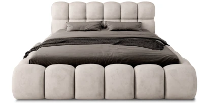 Designer Polsterbett BOSTON (160x200) Velour mit Bettkasten & Lattenrost