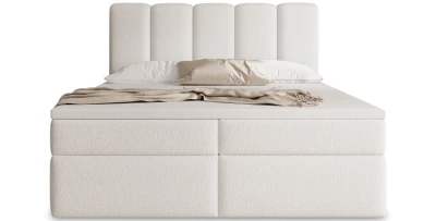 Boxspringbett Clara Bouclé 180x200 Doppelbett mit Bettkasten