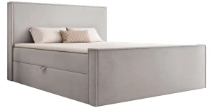 Boxspringbett HIUMA I 120x200 cm mit Bettkasten (Bonell-Matratze + Topper) 