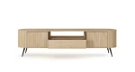 TV-Lowboard-Fernsehtisch-MIZU-196-cm-Cremona-Eiche-Lamellen-Schiebetüren
