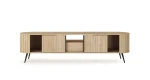 TV-Lowboard-Fernsehtisch-MIZU-196-cm-Cremona-Eiche-Lamellen-Schiebetüren