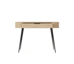 Schminktisch-Konsolentisch-MIZU-120-cm-Cremona-Eiche-Lamellen-mit-Schublade