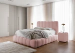 Romantisches Schlafzimmer mit dem rosa Polsterbett Cande 200x200