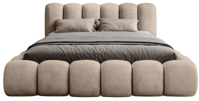 Polsterbett 160x200 DALLAS Velour mit Bettkasten & Lattenrost