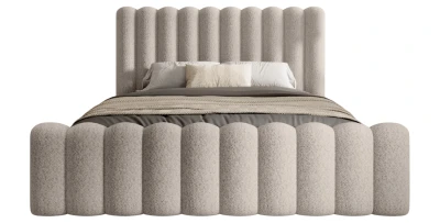 Designer Polsterbett Jenny 140x200 cm mit Stauraum Boucle, Velvet