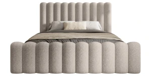 Designer Polsterbett Jenny 180x200 cm mit Stauraum Boucle, Velvet  