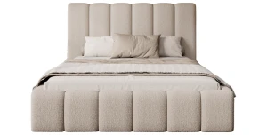 Designer Polsterbett Molly 200x200 cm mit Stauraum Boucle, Velvet    