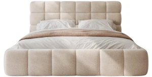 Designer Polsterbett BUBBLE (Bouclé) 140x200 mit Bettkasten