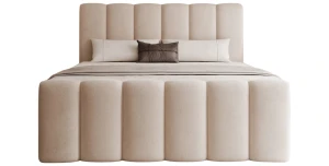 Boxspringbett PALERMO (140x200) im Wolken-Design inkl. Bettkasten & Topper