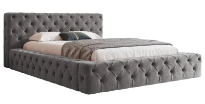 Polsterbett LORD 160x200 cm | Exklusives Chesterfield-Design & Stauraum   