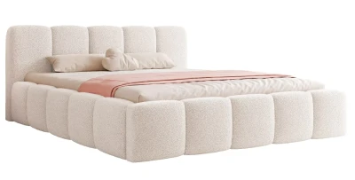 Familienbett MIRELLA MINI 200x200 cm Bouclé mit Stauraum