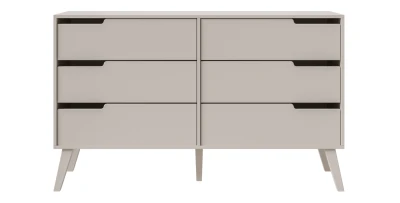 Kommode LYKKE 137 cm Kaschmir 6 Schubladen – Japandi Stil