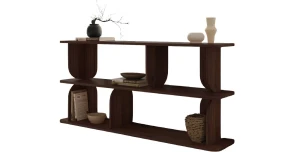 Regal Yoko | Kaschmir & Walnut | Designer-Regal | Japandi & Soft Minimalism
