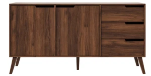 Kommode LYKKE 160 cm | Warmia Walnut | Japandi Design & Soft Minimalism 