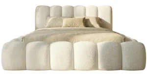 Designer Bubble Bett DALLAS Slim (Bouclé) 140x200 mit Bettkasten