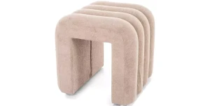 Pouf TICA | Polsterhocker | Beige & Grau