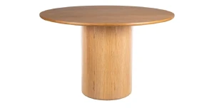 Runder Esstisch Ø 120 cm RONDO Echtholzfurnier Eiche Nussbaum Lamellenoptik