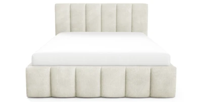 Polsterbett Lunaro 160x200 mit Bettkasten, Bouclé-Bezug - modernes Design